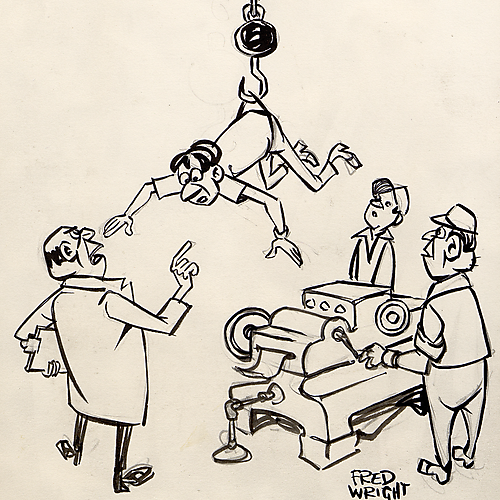 Man Hanging From Crane